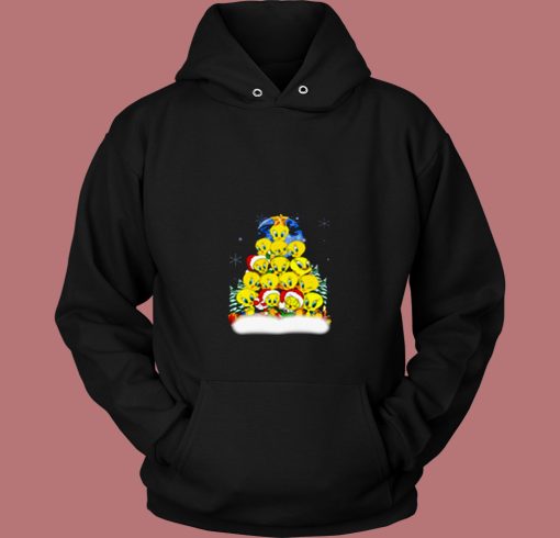 Tweety Christmas Tree Xmas 80s Hoodie