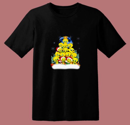 Tweety Christmas Tree Xmas 80s T Shirt