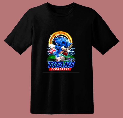 Ultra Sonic The Hedgehog Tennessee Titans 80s T Shirt