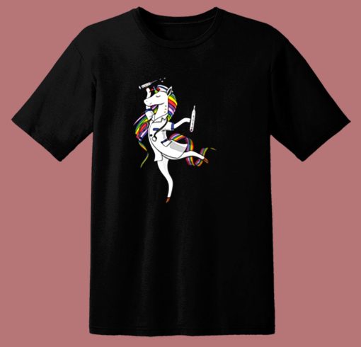 Unicorn Nurse 80s T Shirt