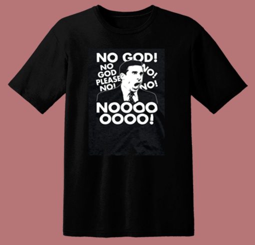 Us Michael Scott No God No 80s T Shirt