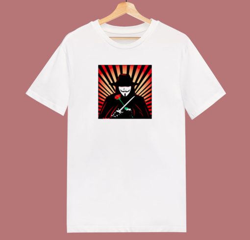 V For Vendetta Movie Guy Fawkes 80s T Shirt