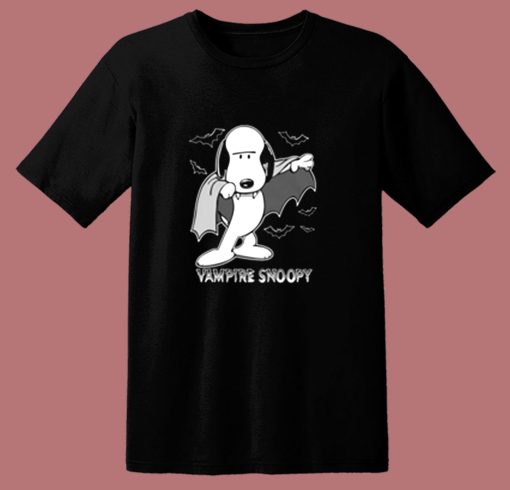 Vampire Snoopy Scary Halloween Night 80s T Shirt