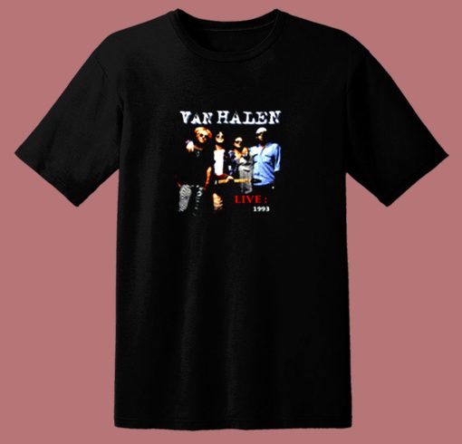 Van Hallen Live 1993 Wolrd Tour 80s T Shirt