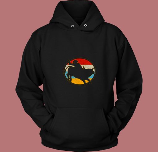 Vintage Bull Riding Rodeo 80s Hoodie