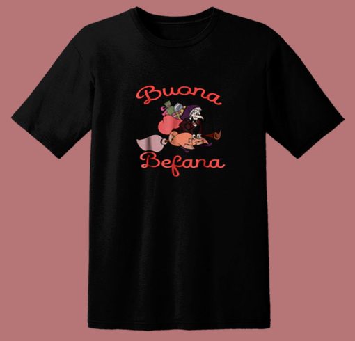 Vintage Buona Befana Italian Christmas 80s T Shirt