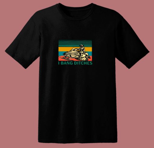 Vintage Snowmobile I Bang Ditches 80s T Shirt