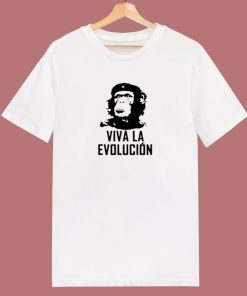 Viva La Evolucion Funny Evolution Che Guevara Monkey 80s T Shirt