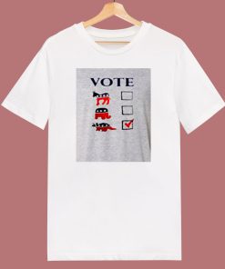 Vote Dinosaur 80s T Shirt