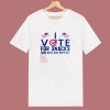 Vote For Snacks 80s T Shirt