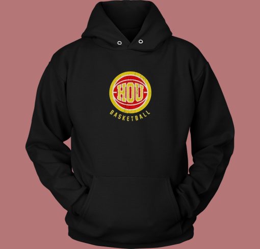 Retro Houston Basketball Aesthetic Hoodie Style