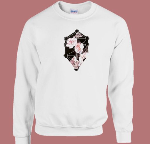 Asymmetric Flower 80s Sweatshirt