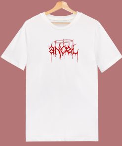 Angel Horror Lettering 80s T Shirt