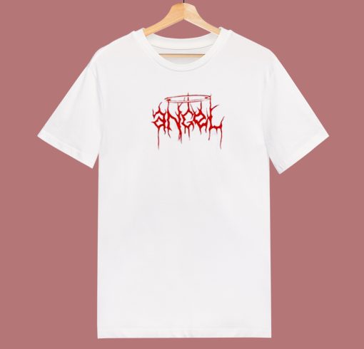 Angel Horror Lettering 80s T Shirt