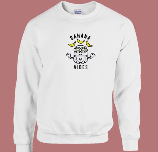 Banana Vibes Meditation 80s Sweatshirt