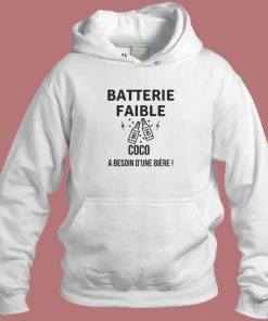 Batterie Faible Biere Hoodie Style