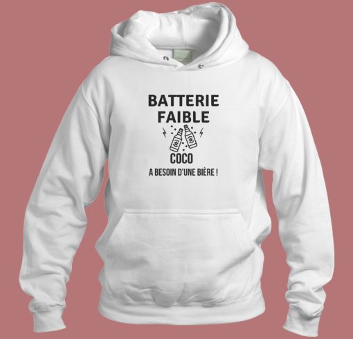 Batterie Faible Biere Hoodie Style