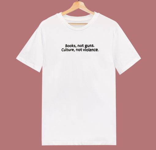 Books Not Guns Culture 80s T Shirt