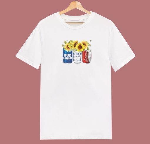 Busch Light Budweiser Sunflower 80s T Shirt