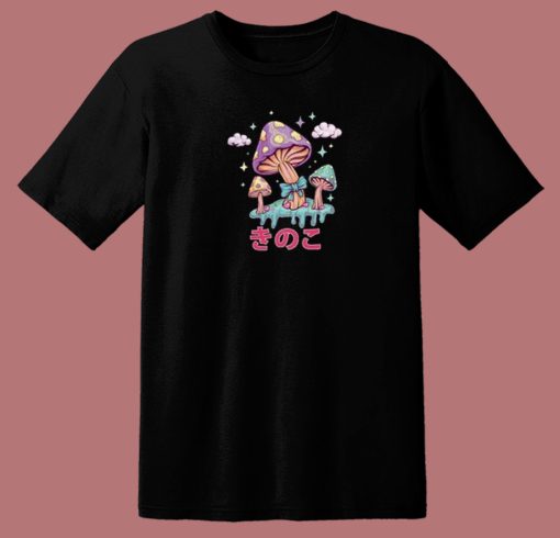 Goth Mushrooms Kawaii 80s T Shirt