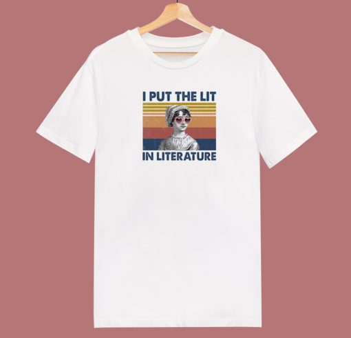 I Put The Lit In Literature 80s T Shirt