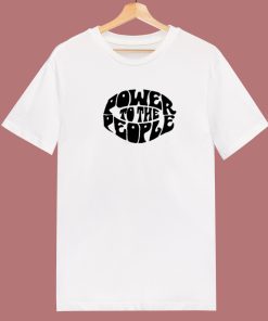 Power To The People Circle 80s T Shirt