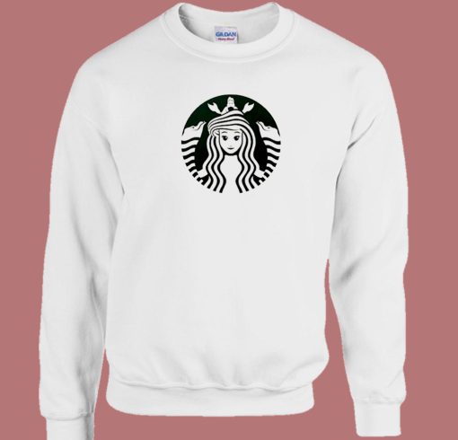 Ariel Mermaid Starbucks 80s Sweatshirt