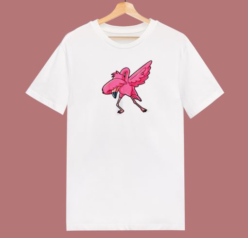 Dabbing Flamingo 80s T Shirt