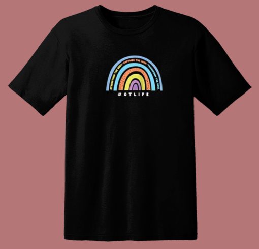 Hashtag OT Life Rainbow 80s T Shirt