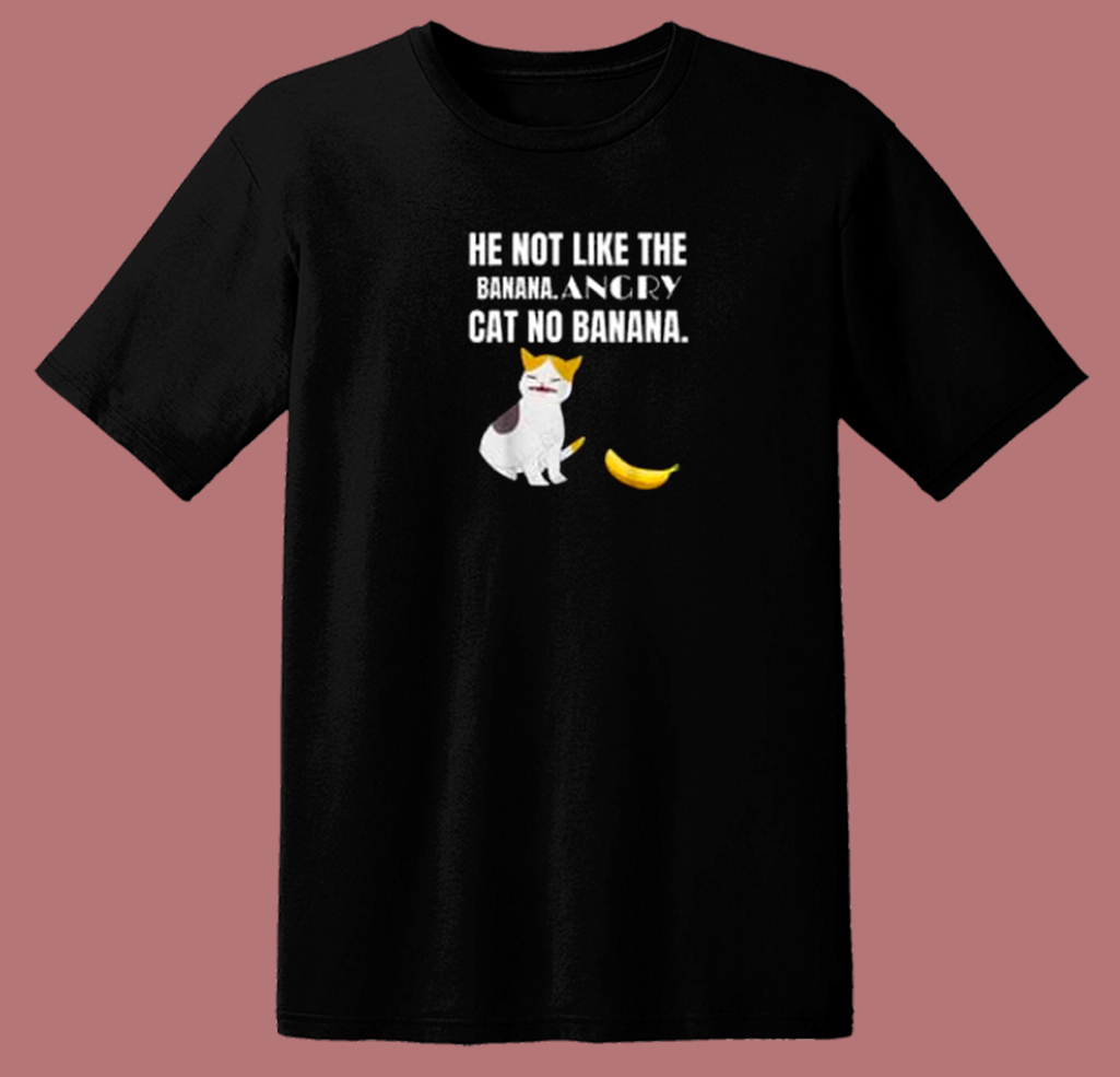 Angry Cat No Banana 80s T Shirt | Mpcteehouse.com