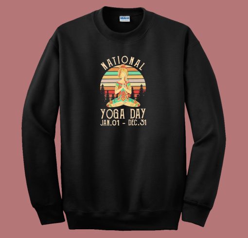 National Yoga Day 80s Sweatshirt