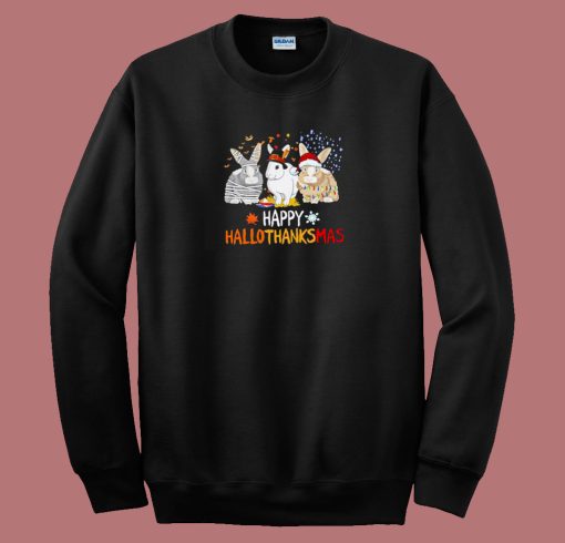 Rabbit Happy Christmas 80s Sweatshirt