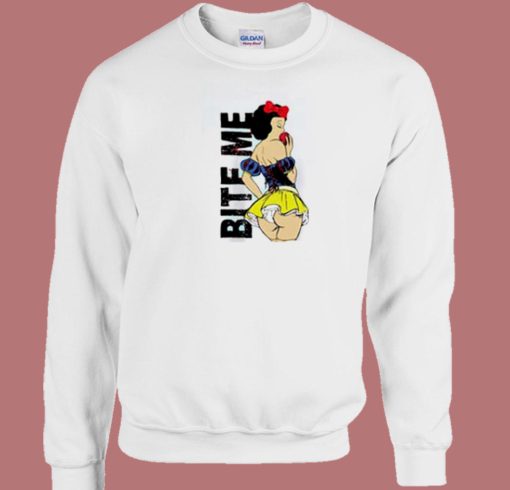 Sexy Snow Princess Bite Me 80s Sweatshirt