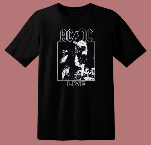 AC DC Live On Stage 80s T Shirt Style