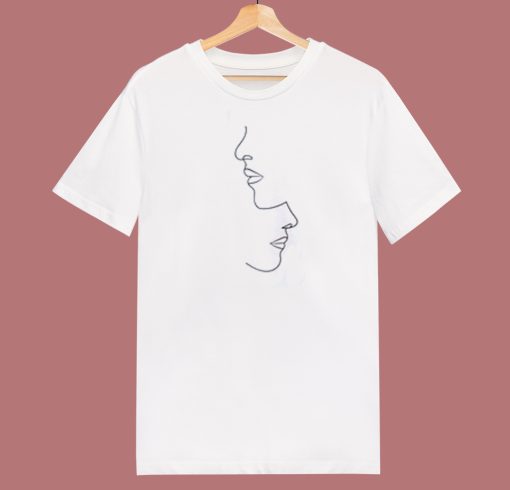 Abstract Face Minimalism 80s T Shirt Style