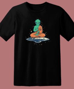 Alien Buddha Funny 80s T Shirt Style