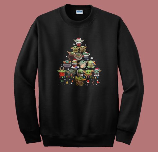 Baby Yoda Emotions Xmas 80s Sweatshirt