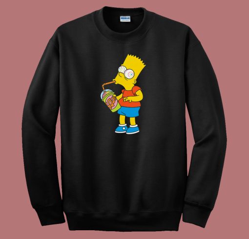 Bart Brain Freeze Funny 80s Sweatshirt