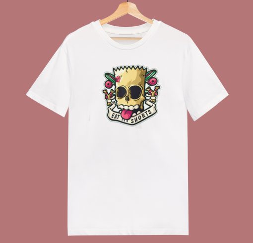 Bart Skull Eat My Shorts 80s T Shirt