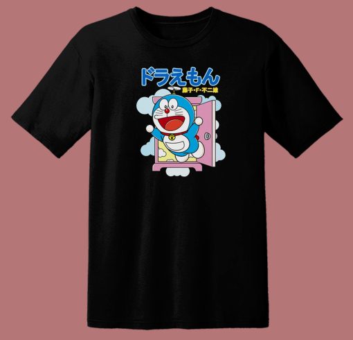 Doraemon Funny Art 80s T Shirt