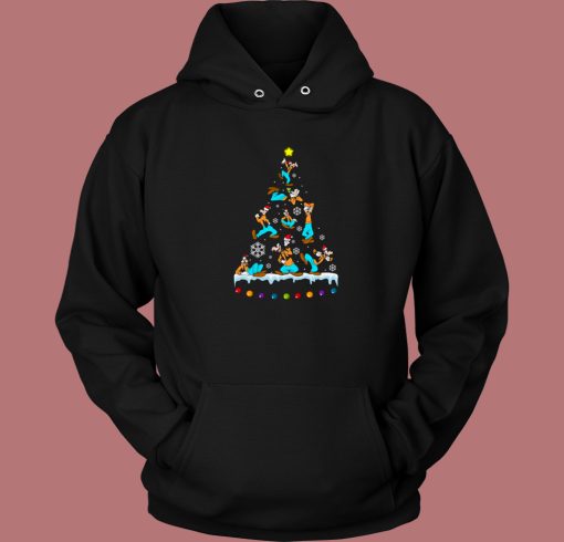 Goofy Disney Christmas Tree Hoodie Style