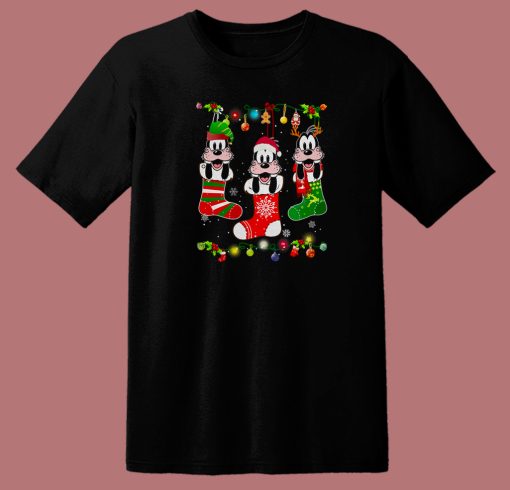 Goofy On Socks Christmas 80s T Shirt Style