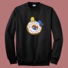 Homer And Big Donut Funny 80s Sweatshirt