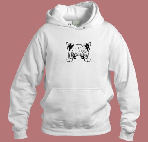 Anime Cat Girl Graphic Hoodie Style