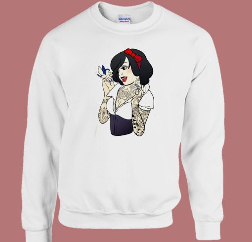 Snow White Punk Rock 80s Sweatshirt