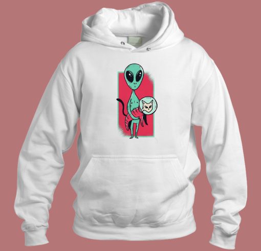 Space Alien Cat Funny Hoodie Style