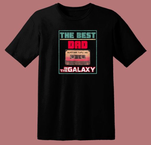 Best Dad In Galaxy Vintage 80s T Shirt Style