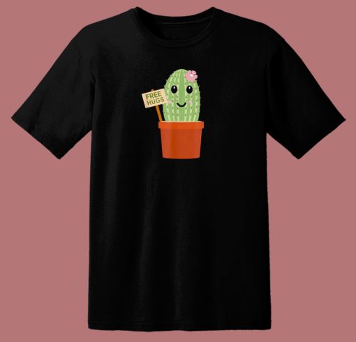 Cactus Free Hugs Funny 80s T Shirt Style