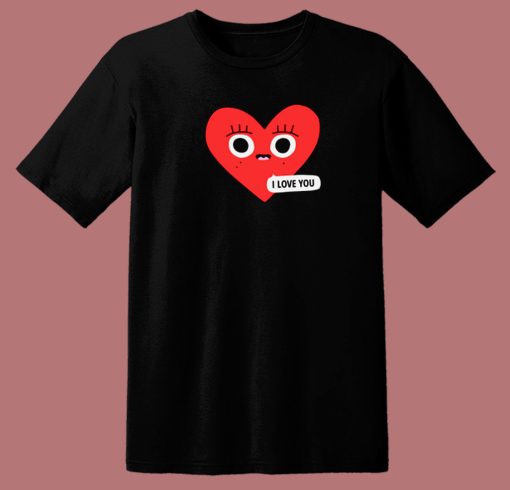 I Love You Valentines 80s T Shirt Style