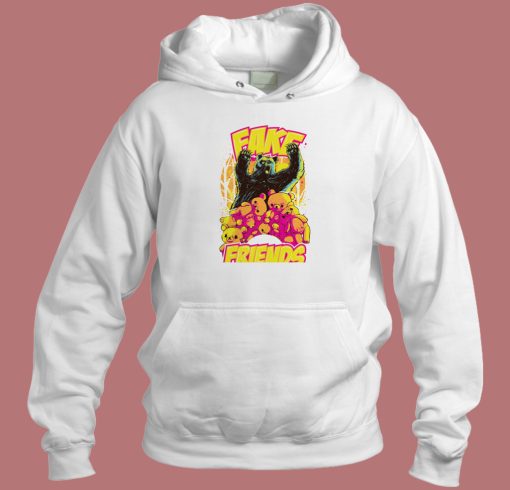 Fake Friends Trendy Bears Graphic Hoodie Style